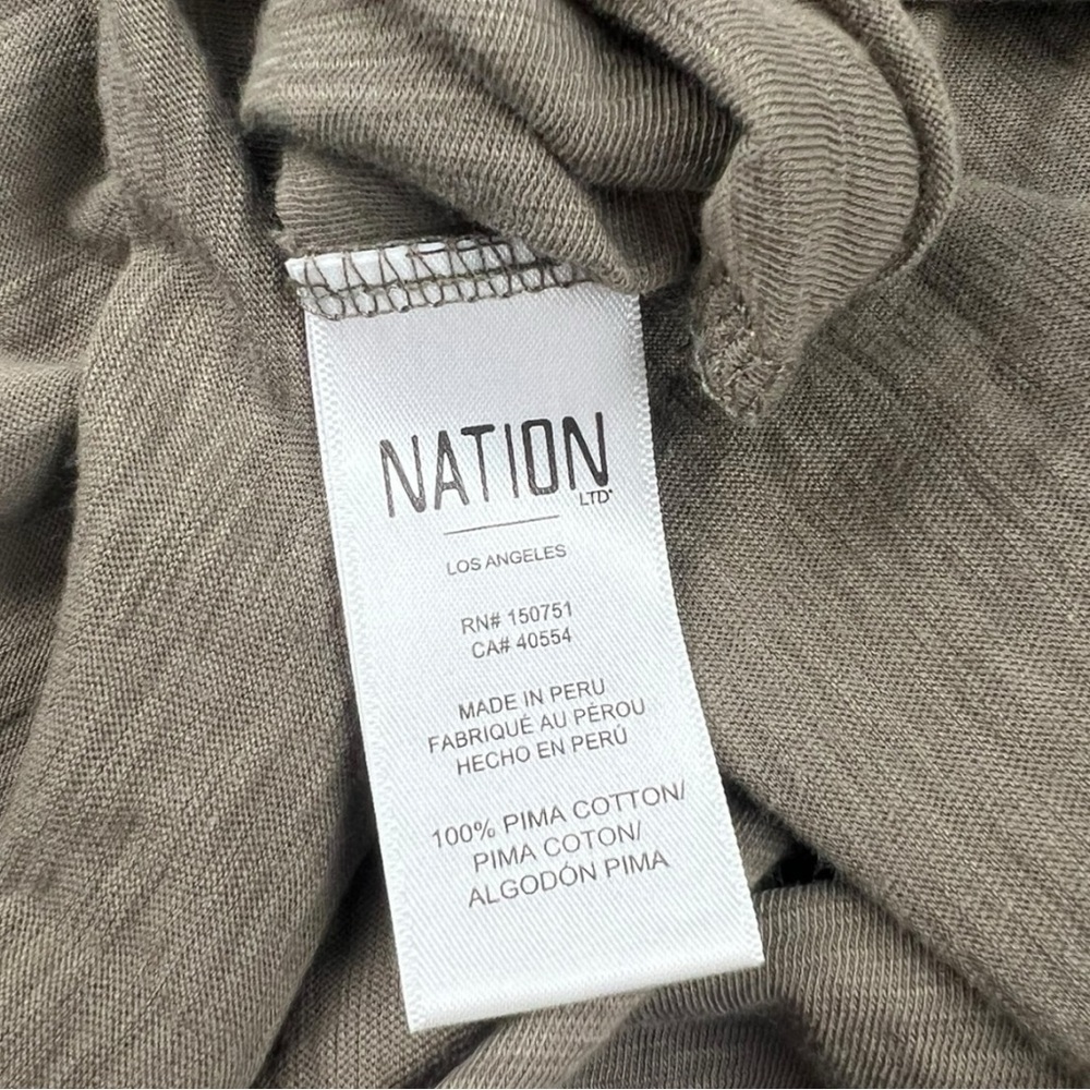 Nation LTD Women's Pale Green Long Sleeve Hi-Low Top In Size S - Picture 7 of 7